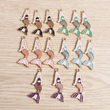 10pcs Enamel Marine Charms Shell Starfish Pearl Pendants DIY Necklaces Earrings