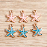 10pcs Enamel Marine Charms Shell Starfish Pearl Pendants DIY Necklaces Earrings
