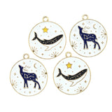 10pcs Enamel Whale Constellation Deer Charm For DIY Jewelry