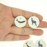 10pcs Enamel Whale Constellation Deer Charm For DIY Jewelry