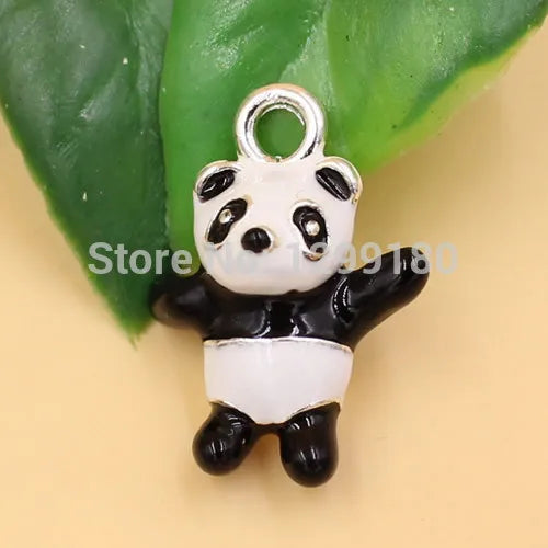 10pcs Enamel Pendants Charm Beads for DIY Jewelry 21x16mm