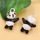 10pcs Enamel Pendants Charm Beads for DIY Jewelry 21x16mm