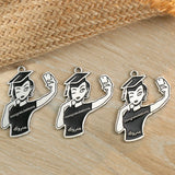 10pcs/lot Graduation Hat Girl Charms Pendant for DIY Jewelry Making