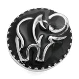 10pcs Elephant Painting Snap Buttons Fit 18mm Snap Bracelets Alloy DIY Jewelry
