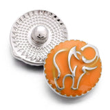 10pcs Elephant Painting Snap Buttons Fit 18mm Snap Bracelets Alloy DIY Jewelry