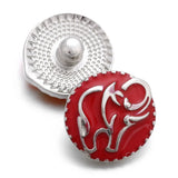 10pcs Elephant Painting Snap Buttons Fit 18mm Snap Bracelets Alloy DIY Jewelry