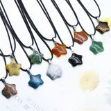 5pcs Star Stone Pendants Charms for DIY Necklace Jewelry Making