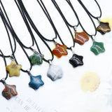 5pcs Star Stone Pendants Charms for DIY Necklace Jewelry Making