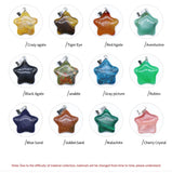 5pcs Star Stone Pendants Charms for DIY Necklace Jewelry Making