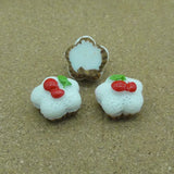10pcs Love Cake with Strawberry Cabochons Ring Retro Sweet Gift