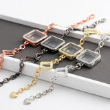 10pcs Floating Locket Charms Bracelet Glass Living Memory Bangle