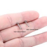 10pcs G23 Titanium Base for Labret Lip Piercing 14G 16G