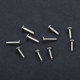 10pcs G23 Titanium Base for Labret Lip Piercing 14G 16G