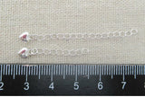 10pcs 925 Sterling Silver Extension Chains Necklace/Bracelet DIY Findings