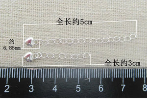 10pcs 925 Sterling Silver Extension Chains Necklace/Bracelet DIY Findings