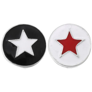 10pcs Star Metal 18mm Snap Buttons for Snap Bracelet Bangles