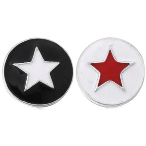 10pcs Star Metal 18mm Snap Buttons for Snap Bracelet Bangles