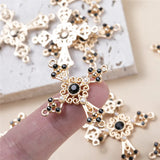 10pcs Rhinestone Cross Charms Pendants DIY Necklace Women Men Jewelry