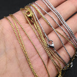 10pcs/lot Pearl Chain Necklace 1.2mm 46cm Stainless Steel Box Chains Jewelry