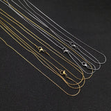 10pcs/lot Pearl Chain Necklace 1.2mm 46cm Stainless Steel Box Chains Jewelry