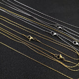 10pcs/lot Pearl Chain Necklace 1.2mm 46cm Stainless Steel Box Chains Jewelry
