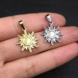 10pcs Sun Stainless Steel Charms for Necklace DIY Jewelry Making