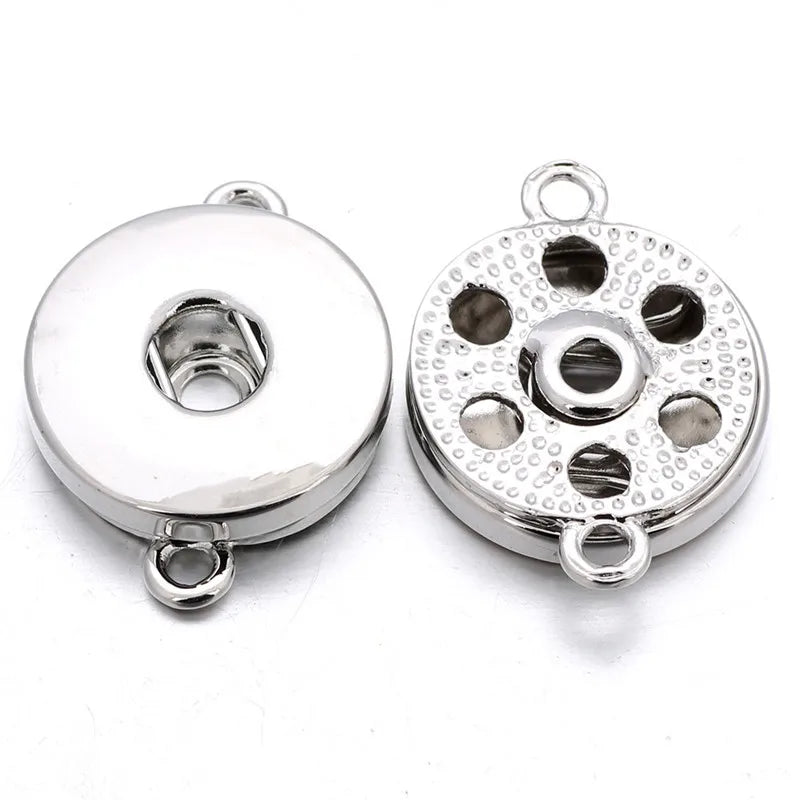 10pcs/lot Silver 18MM Snap Buttons Accessory For DIY Snap Bracelets Necklace