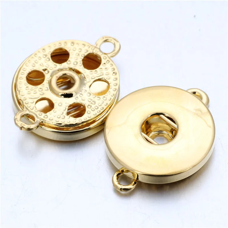 10pcs/lot Silver 18MM Snap Buttons Accessory For DIY Snap Bracelets Necklace