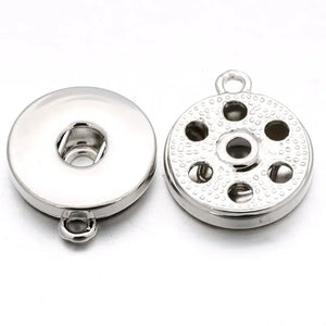 10pcs/lot Silver 18MM Snap Buttons Accessory For DIY Snap Bracelets Necklace