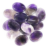 10pcs Natural Stone Oval Necklace Pendants Reiki Charms