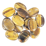 10pcs Natural Stone Oval Necklace Pendants Reiki Charms
