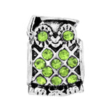 Green Crystal Beaded Tree Of Life Charm Pendant Lot