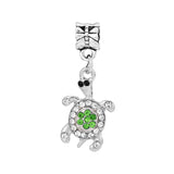 Green Crystal Beaded Tree Of Life Charm Pendant Lot
