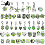 Green Crystal Beaded Tree Of Life Charm Pendant Lot