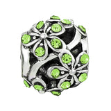 Green Crystal Beaded Tree Of Life Charm Pendant Lot