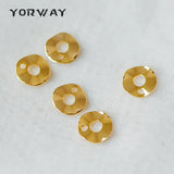 10pcs Hammered Disc Circle Charms 9mm Brass Pendants