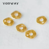 10pcs Hammered Disc Circle Charms 9mm Brass Pendants