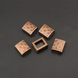 10pcs Hammered Slider Beads For 10*2mm Flat Leather Bracelet