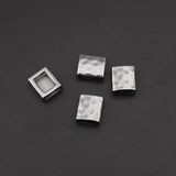 10pcs Hammered Slider Beads For 10*2mm Flat Leather Bracelet