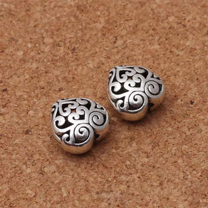 10pcs Tibetan Silver Heart Metal Beads 13x8mm Spacer Beads DIY Jewelry Making