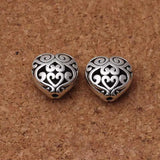 10pcs Tibetan Silver Heart Metal Beads 13x8mm Spacer Beads DIY Jewelry Making