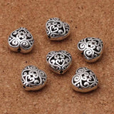 10pcs Tibetan Silver Heart Metal Beads 13x8mm Spacer Beads DIY Jewelry Making
