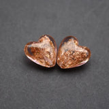 10pcs Light Pink Heart Shape 16mm Lampwork Glass Beads for Jewelry Making
