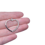 10pcs Heart Crystal Rhinestone Charms Earring Crafts Pendant
