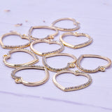 10pcs Heart Crystal Rhinestone Charms Earring Crafts Pendant