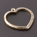 10pcs Heart Crystal Rhinestone Charms Earring Crafts Pendant