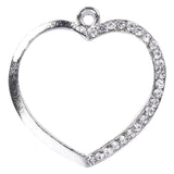 10pcs Heart Crystal Rhinestone Charms Earring Crafts Pendant