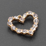 10pcs Heart Silver Crystal Charms Earring Crafts Pendant