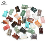 10pcs Natural Stone Owl Charms Pendants for DIY Jewelry Reiki Chakra