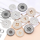 10pcs Rhinestone Metal Snap Buttons for DIY Jewelry
